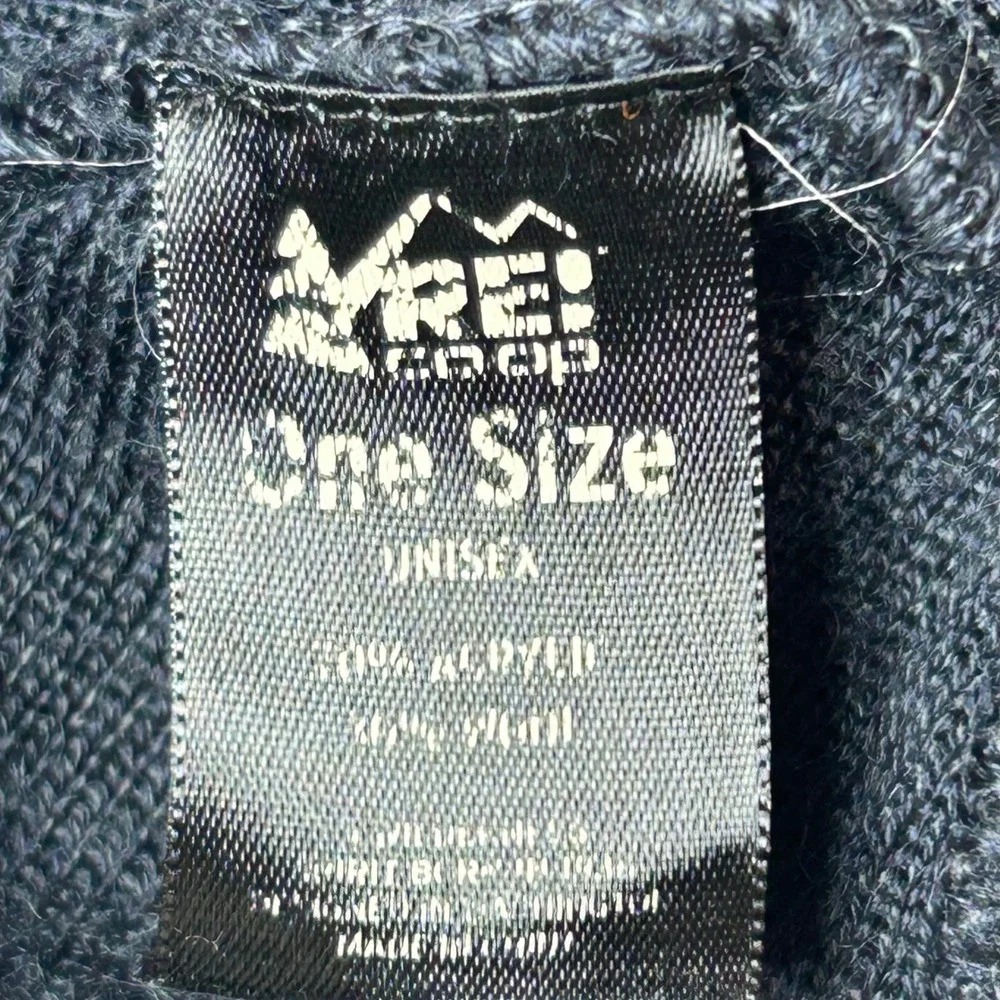 REI Co-op Unisex Navy Blue Wool Blend Knit Beanie Hat One Size 127061